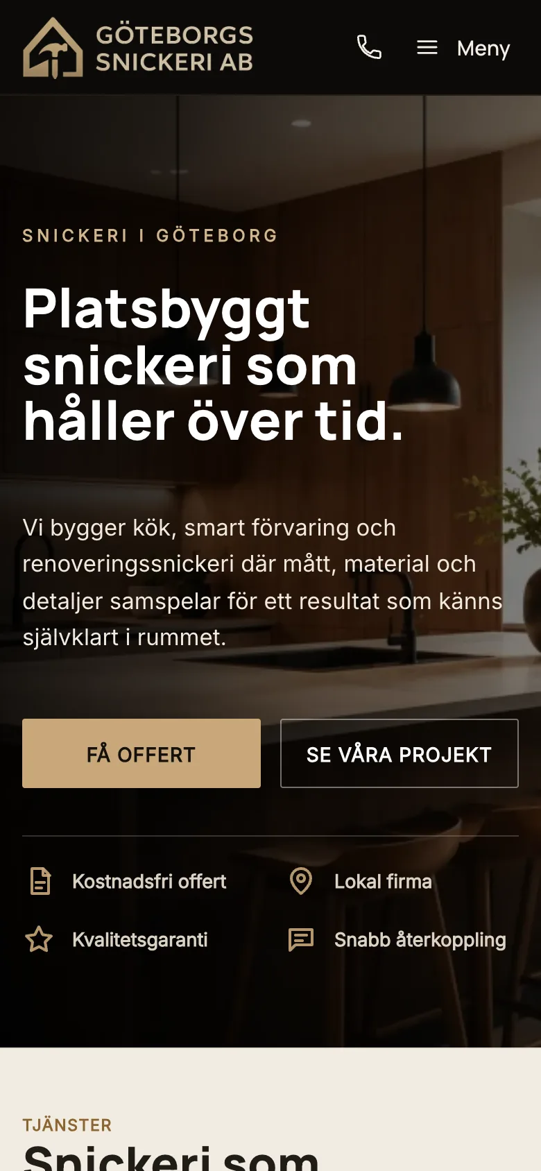 Samma demosajt i mobilformat
